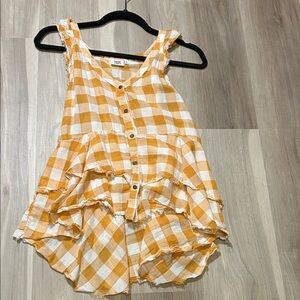 True Craft Yellow and White Checkered Tank